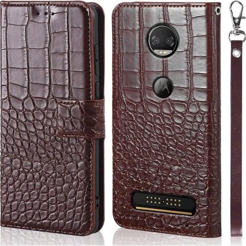 DOREXLON crocodile texture flip leather Case Cover for Motorola MOTO Z2 Force XT1789-05 4G LTE TPU Phone Cases Coque