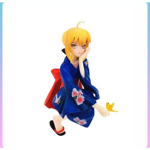 Fate/Grand Saber Anime Figure Fate Saber Altria kimono Sexy Fate Stay Night Statue PVC Model Toys Sexy Swimwear Figure