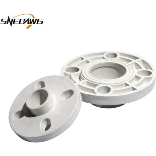 PVC Pipe Flange 32/40/50/63/75/90/110mm Water Pipe Supply Flange Plastic DIY Water Connectors Flange Base