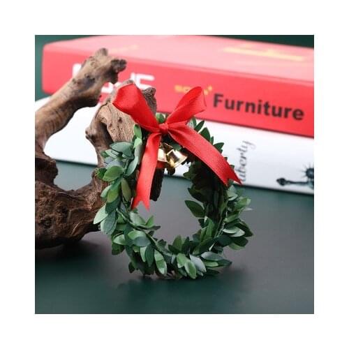 Hot Sale Christmas Wreath Artificial Plant Rattan Circle Wall Decoration Simulation Fake Flower Door Hanging Wreath For Home