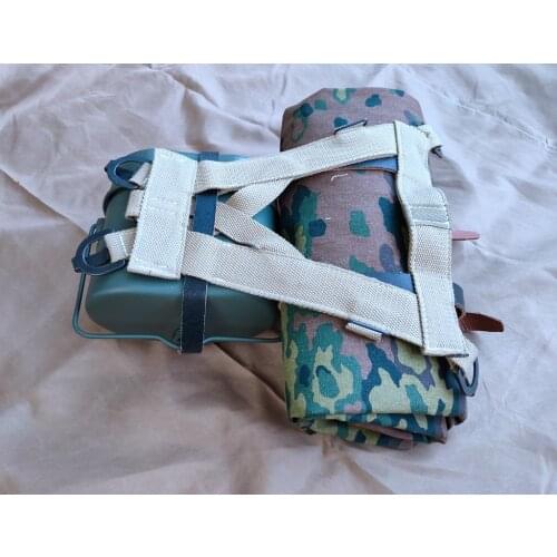 WWII WW2 GERMAN ARMY Field LOAD BEARING SUSPENDER A-FRAME MESS TIN OAK LEAF CAMO Tent MILITARY WAR REENACTMENTS EQUIPMENT