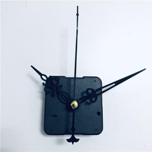 1 set Classic Silent Wall Clock Quartz Movement Mechanism Black DIY Wall Clock Quartz Clock Hand Clock Movement short axis 11mm