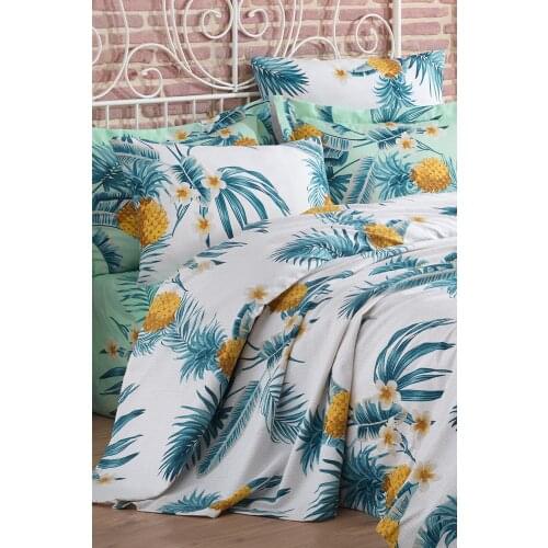 2021 PIQUE Set With Pillowcase Duvet Cover Sets Bed Linen Sheet Modern For Summer Bedspread King Size Quilt Bedclothes Pineapple