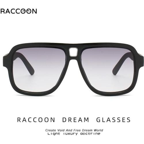 Raccoon Retro Square Sunglasses Women Frame Triangle Sun Glasses Women Eyewear Oversized Oculos De Sol Feminino Lunette Soleil