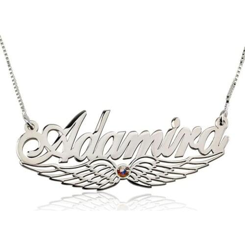 2021 Hot Selling Custom necklaces Name Necklace Gold Namely Personalized Birthstone Color Zirconia Choker Jewelry for Women Gift