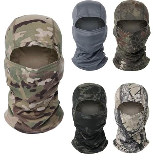 Ski Balaclava Full Face Cover Winter Neck Warmer Bike Cycling Windproof Bandana Camouflage Hunting Military Tactical Head Scarf