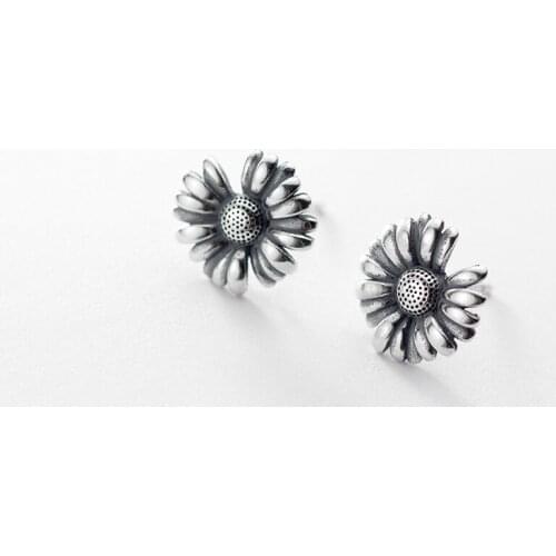 Fashion Vintage Daisy Flower Stud Earring for Women Wedding Jewelry Pendientes Mujer EH678