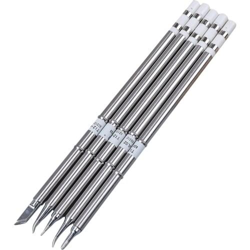 New T12 BC2/J02/JL02/KR/ILS Soldering Iron Tips for Soldering Rework Station 5 Pcs