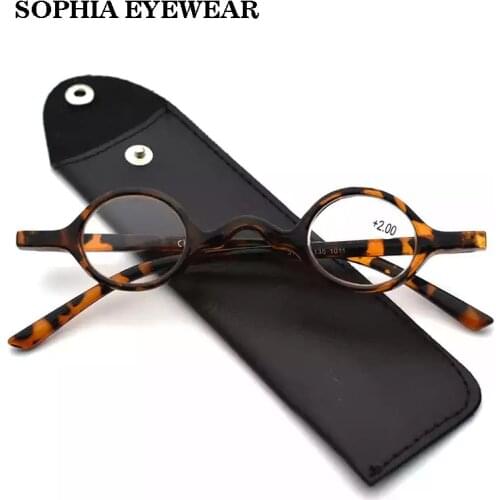 Sophia Reteo Oval Reading Glasses Males Smart Glasses Protable Diopters Eye Glasses With Case Round Glasses Frame Men gafas 3.5