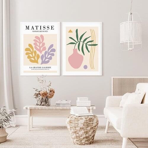 Boho Plant Flower Posters And Prints Matisse Abstract Geometric Wall Art Canvas Painting Pictures For Bedoom Noridc Home Decor