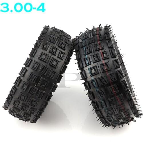 Motorcycle tyre 3.00-4 (10"x3", 260x85) Knobby Scooter, ATV and Go Kart Inner and outer tires