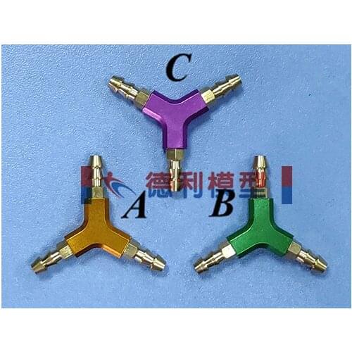 Y type three-way nozzle fuel tank oil pot accessories for RC airplane turbine