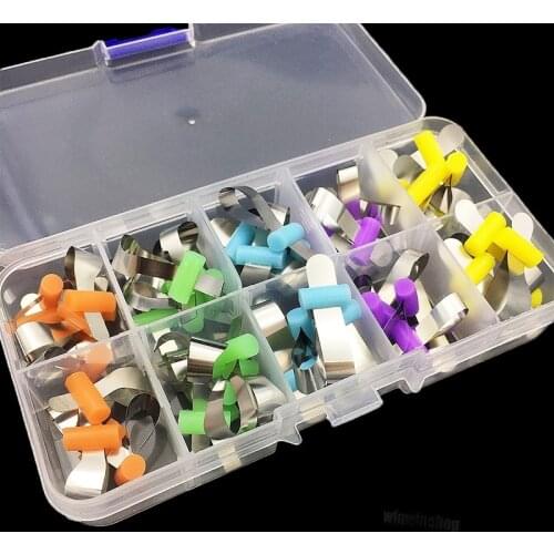 20Pcs Dental Twin Anterior Matrices Orthodontic Sectional Contoured Metal Matrice Polyester Matrice Dentist Matrix Material