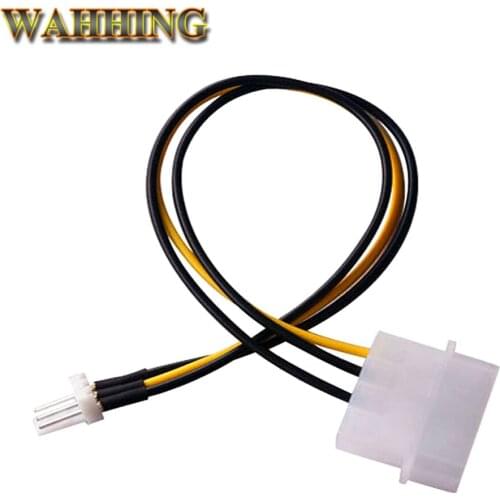 4pcs 4Pin Molex Male to 3Pin Computer Fan Cooling Power Extension Cable IDE to 3 Pin Connector Power Cable HY1588