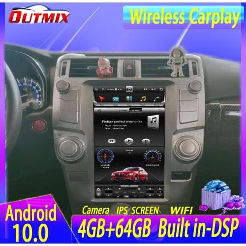 13.6 Inch For Toyota 4 Runner 2009-2019 Android 10.0 4+64GB Tesla style Car GPS Navigation Multimedia Player Radio Carplay DSP