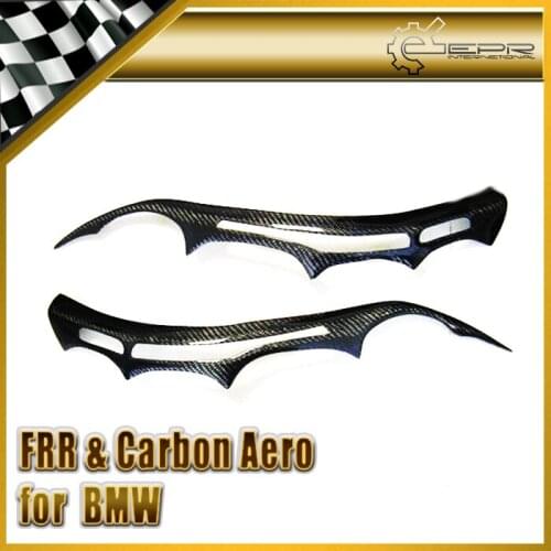 Car Styling For BMW 2004+ E60 Real Carbon Fiber Headlight Eyebrow Eyelid