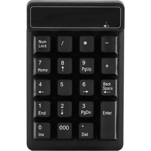 19 Keys Bluetooth Number Pad Mini Wireless Numeric Keypad 10m Connection 10 Million Clicks Numeric Keypad for Home Office Use