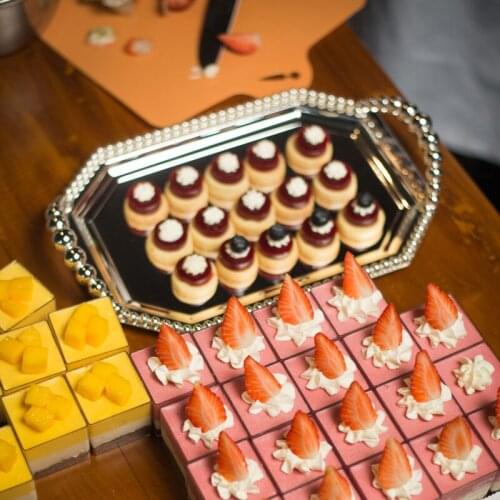 Large octagon luxury tray serving tray charger plates for wedding kitchen accessories decoration home tray for tea coffee tray