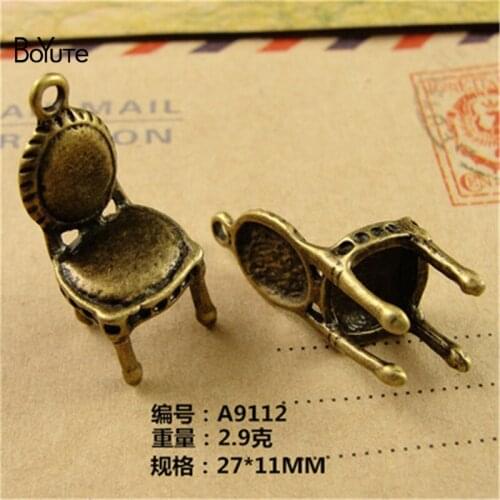 BoYuTe (100 Pieces/lot) 25*13MM Charms Chair Sofa Antique Bronze Plated Zinc Alloy Pendant Jewelry Findings Accessories Diy