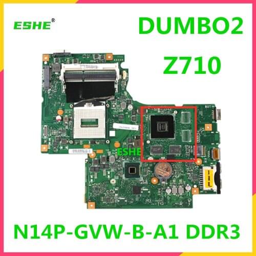 DUMBO2 For LENOVO Z710 Laptop Motherboard DDR3 PGA947 N14P-GVW-B-A1 Graphics tested good free shipping