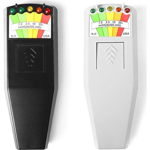 K2 Electromagnetic Field EMF Gauss Meter Radiation Detector Portable EMF Magnetic Field Monitor 5 LED Gauss Meter