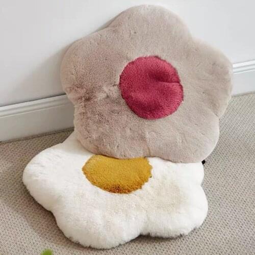 Mat Tatami Cushion Homestay Flowers Imitation Rabbit Fur Fall от храпа Winter Plush Warm Memory Foam Office Chair Cushion