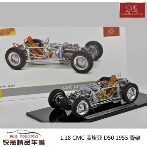 CMC 1:18 Lancia D50 1955 Retro Skeleton Limited Collector Edition Metal Diecast Model Toy Gift