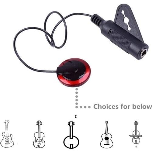 Multi-function Guitar Pickup Piezo Contact Microphone Pickup For Guitar Violin Banjo Mandolin Ukulele Guitar Accessories