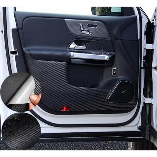 Car Interior Modification for Mercedes-Benz GLB200 Door Leather Anti-kick Pad, Leather Threshold Strip, Welcome Pedal Decoration