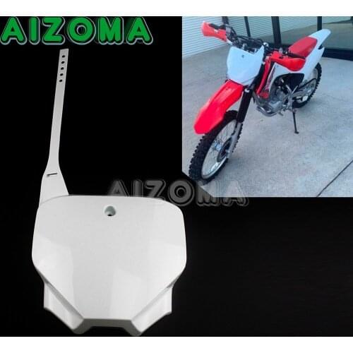 Motocross Enduro White ABS Plastic Front Number Plate For Honda CRF150F CRF230F CRF 150F 230F 2003-2017 2018 2019 Dirt Bike