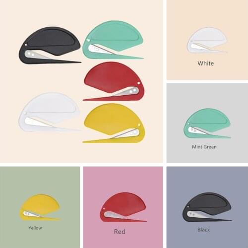 Mini Plastic Letter Opener Sharp Mail Envelope Opener Safety Papers Cutter Knife