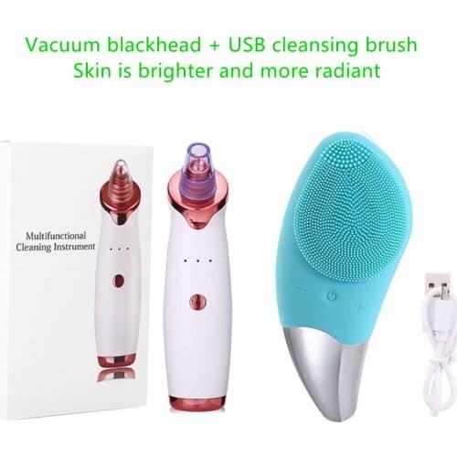 Facial Blackhead Electric Pore Cleaner Black Spot Vacuum Cleaner Tool Sonic Vibration Facial Cleansing Brush Deep Pore Cleansing