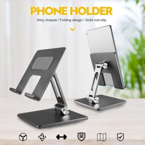 Portable Mini Mobile Phone Holder Aluminum Alloy Foldable Desk Stand Holder Adjustable Universal for iPhone Andorid Phone Tablet