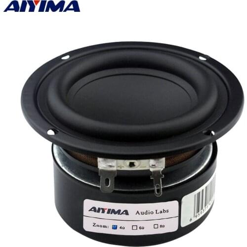 AIYIMA 3 Inch Portable Audio Bass Woofer Speaker 4 8 Ohm 25W Hifi Stereo Subwoofer Bookshelf Loudspeaker Home Theater DIY 2Pcs