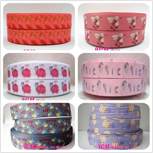 Q&N wholesale/OEM Ribbon NT design 7/8inch 22mm Cute cartoon Printed Grosgrain Ribbon 50yds/roll free shipping