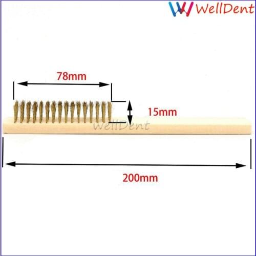Dental Brush Cleaning Copper Wire Brush With Wooden Handle Dental Cleaning Brush Dental Lab Dental Instrument Dentist Tools
