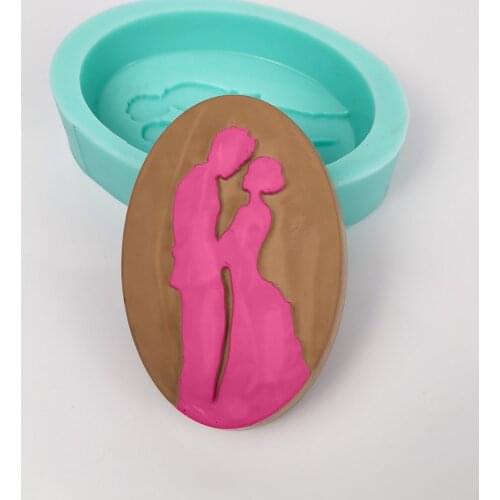 TS0198 PRZY Wedding Moulds Soap Molds Bride and Groom Handmade Soap Mold Silicone Mold Clay Resin Moulds