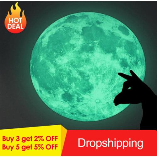 Glow Star Moon Wall Stickers Luminous Stickers Moon Glow in the Dark For Kid Room Decoration Pegatinas De Pared Mural Decals