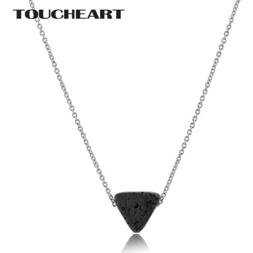 TOUCHEART Custom Triangle Lava Bead Necklaces & Pendants Long Necklaces For Women Charm Chain Designer luxury Necklace SNE180027