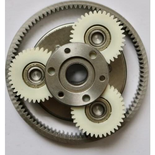 1Set 36Teeth Gear Diameter:47.5mm Thickness:13.5mm High-speed Electric Vehicle Motor Nylon Gear+Gear Ring+Clutch