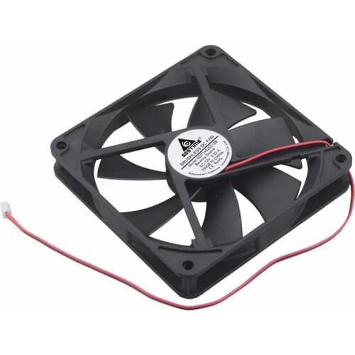 2 pcs Gdstime 2Pin 14cm 140x140mm 5.5 inch 12V Brushless DC Fan Computer PC Case Cooler Cooling Radiator 140mm x 25mm