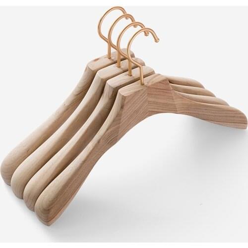 39cm/45cm Adult solid wood wide shoulder without mark suit hanger, adult pants rack, camphor wood hanger