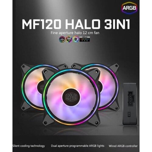 3 in 1 MF120 120mm Dual Loop 5V/4Pin Addressable RGB Lighting CPU Cooler Master Cooling Fan Cooler Radiator Water Replaces Fans