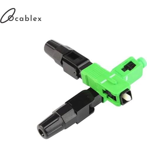 300PCS/box FTTH SC APC single-mode fiber optic SC APC quick connector SC APC FTTH Fiber Optic Fast Connector Free shipping