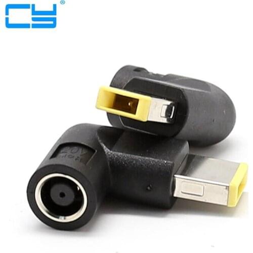 DC 7.9*5.4mm DC Jack to Rectangle Port Charger Power Adapter 90 Degree Right Angled For Lenovo ThinkPad X1 Carbon Laptop