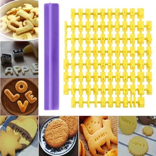 Alphabet Letter Number Biscuit Cookie Cutter Press Stamp Embosser Cake Mould Fondant Tool Kitchen Accessories Free Shipping