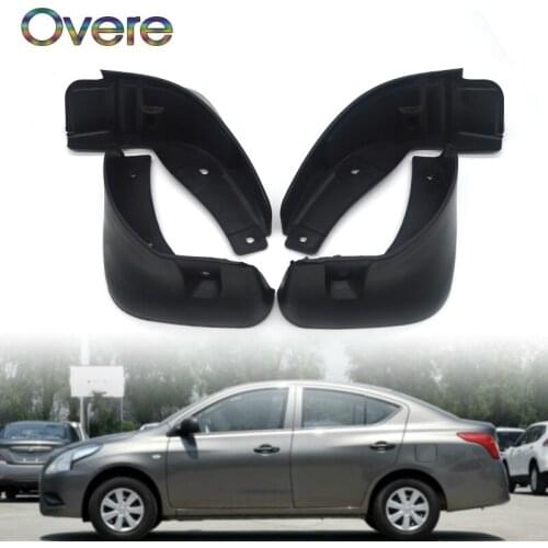 OVERE Car Front Rear Mudguards For Nissan Versa Sedan 2012 2013 2014-2017 Latio Almera (AU) Car-styling Mudflap Accessories