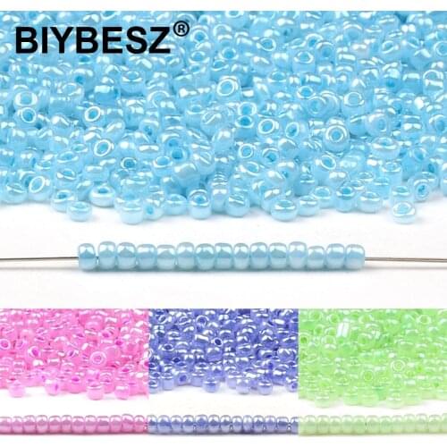 2MM Cream Czech Glass Beads For Jewelry Small Seed Spacer Loose Bead Handmade DIY Jewelry Accessories