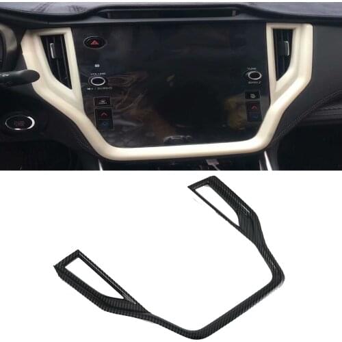 For Subaru Outback 2021 2022 Carbon Fiber Car Navigation Box Trim Cover Panel Interior Decoration Sticker Accessories