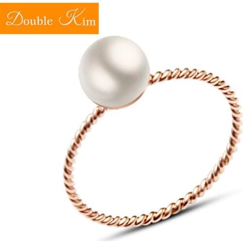Double kim White Rings